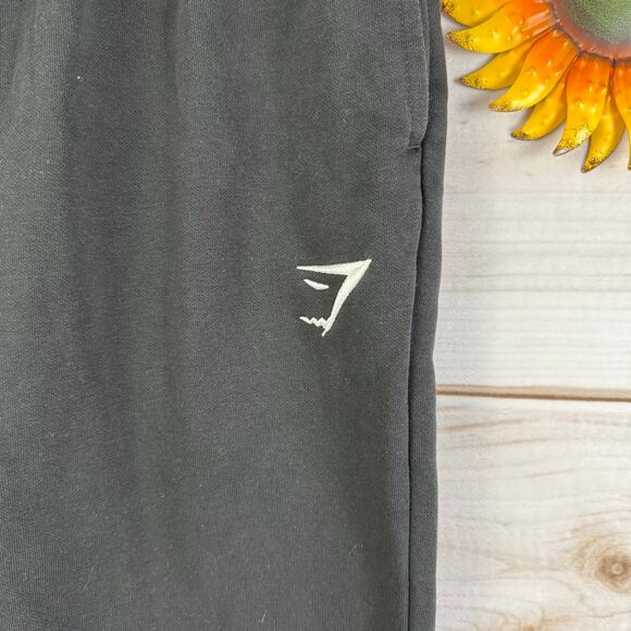 Gymshark Black Crest Joggers Sweatpants Size M - Picture 4 of 8